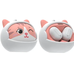 هدفون داخل گوش بی سیم گرین لاین مدل Kitty Beats GNKTYTWSWH